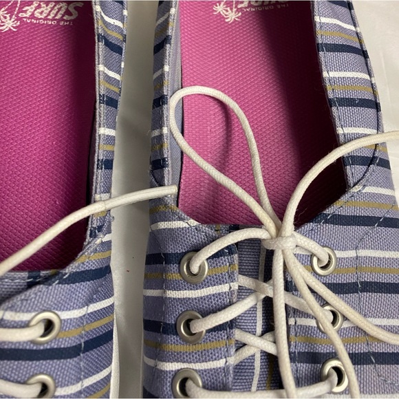 Vans Women’s Surf Sailor Navy Striped Slip on Shoes sz 8 - Picture 5 of 12